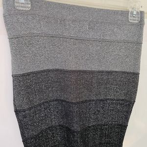 Charlotte Russe womens sparkling mini skirt  SZ S  Black silver Ombre party